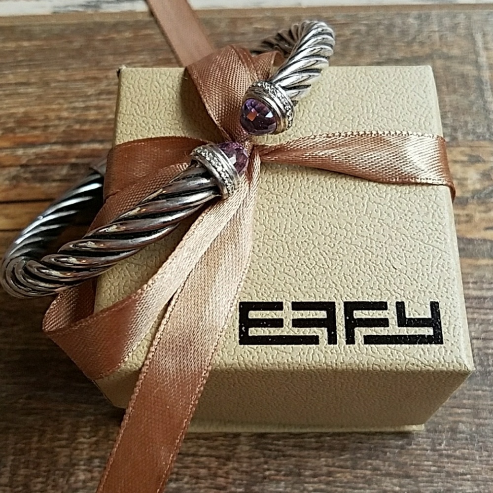 Effy Balissima  diamond & amethyst bangle.